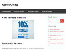 Tablet Screenshot of gamescheats.net